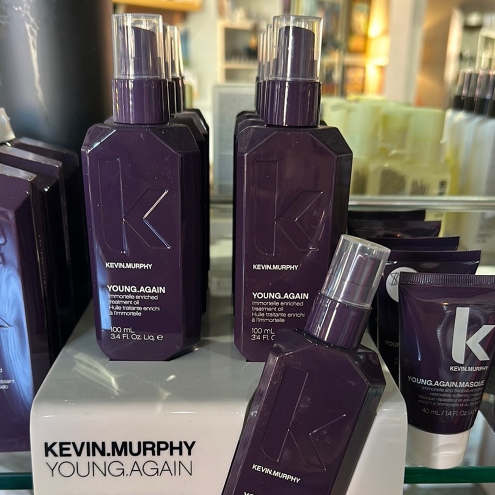 Two bottles of KEVIN.MURPHY Young.Again Deep Purple Hair Oil